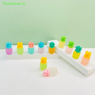 Peacellow เครื่องประดับเรซิ่น เรืองแสง รูปสับปะรด DIY 5 ชิ้น