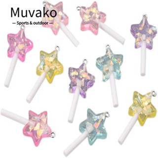 Muvako จี้เรซิ่น รูปอมยิ้ม 20 ชิ้น และสร้อยคอเรซิ่นใส 20 ชิ้น DIY