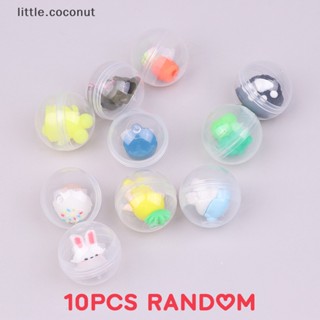 [little.coconut] ของเล่นแคปซูลไข่ รูปสัตว์จิ๋ว 32 มม. สําหรับเด็ก 10 ชิ้น