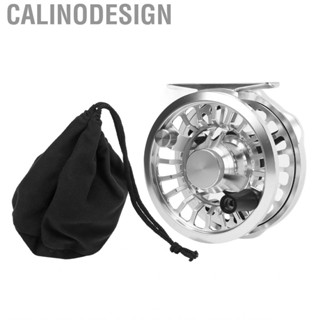 Calinodesign Fly Reel Aluminum Alloy High Strength Fishing Wheel Unidirectional Bearing Clear Click  3/4 with Storage Bag for River