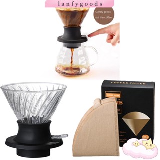 Lanfy แก้วกรองกาแฟ แบบซิลิโคนใส ทนทาน คุณภาพสูง สําหรับคนรักกาแฟ
