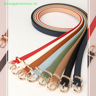 Strongaromonyu เข็มขัดหนัง สีดํา สีน้ําตาล สีเขียว สําหรับผู้หญิง TH