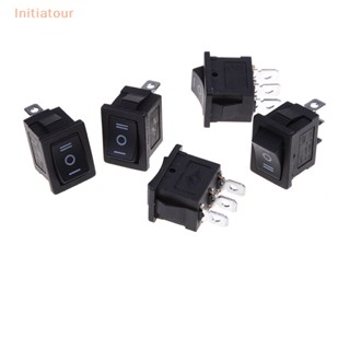 [Initiatour] สวิตช์โยกเปิด ปิด SPDT 3 Pin AC 6A 250V 10A 125V ขนาดเล็ก สีดํา 5 ชิ้น