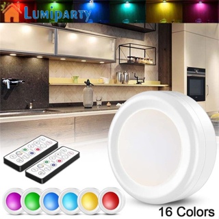 Lumiparty โคมไฟ Led 0.6w 4.5v ไร้สาย หรี่แสงได้ พร้อมรีโมตคอนโทรล สําหรับตู้เสื้อผ้า 6 ชิ้น