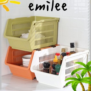 Emilee ตะกร้าเก็บผลไม้ เครื่องเทศ อเนกประสงค์ วางซ้อนกันได้ สําหรับห้องครัว