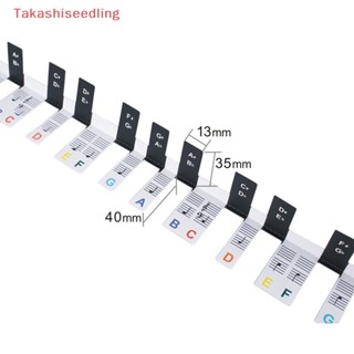 (Takashiseedling) ป้ายฉลาก ลายตัวอักษรโน้ตดนตรี เปียโน คีย์บอร์ด ถอดออกได้