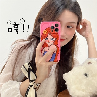 เคสป้องกันโทรศัพท์มือถือซิลิโคน ลายการ์ตูนเจ้าหญิงน่ารัก กันกระแทก สําหรับ Apple Iphone 14 11 12 13 PRO MAX 13ProMax 12 13pro 11 14pro