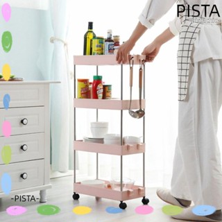 Pista ชั้นวางของ พร้อมล้อเลื่อน 3/4 ชั้น เคลื่อนย้ายได้ สําหรับห้องครัว