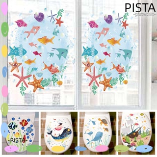 PISTA สติกเกอร์ กันน้ํา ลายโลกใต้น้ํา สําหรับตกแต่งบ้าน ห้องน้ํา