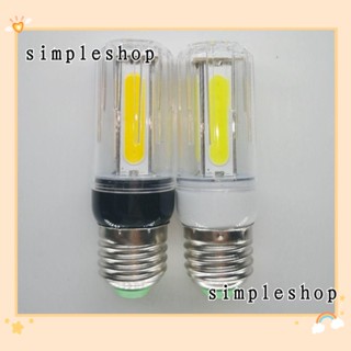 Simple หลอดไฟ LED 85-265V ฐานสกรู E14 E27 ไม่กระพริบ สีขาว สําหรับตกแต่งบ้าน