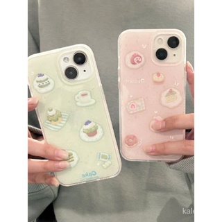 เคสป้องกันโทรศัพท์มือถือ แบบนิ่ม ลายเค้ก กันกระแทก สําหรับ iPhone 12 13 14Promax 11 x xr xsmax 78plus