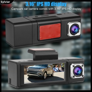 [sylviar] กล้องบันทึกวิดีโอ DVR 3 เลนส์ G-sensor 1080p ด้านหน้า และด้านหลัง สําหรับติดรถยนต์