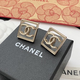 ต่างหูสตั๊ด เหล็กไทเทเนียม จี้โลโก้ตัวอักษร Chanel เครื่องประดับ สําหรับผู้หญิง