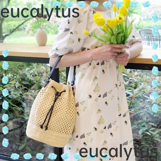 Eucalytus1 กระเป๋าฟาง ทรงบักเก็ต จุของได้เยอะ สําหรับผู้หญิง