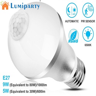 Lumiparty E27 หลอดไฟ เซนเซอร์อินฟราเรด เปิด/ปิดอัตโนมัติ ประหยัดพลังงาน สําหรับในร่ม กลางแจ้ง