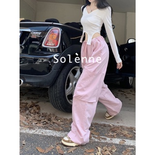 Solenne  กางเกงขายาว คาร์โก้ กางเกง ย้อนยุค 2023 NEW พิเศษ Stylish รุ่นใหม่ ins A20M01N 36Z230909