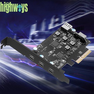 การ์ด PCI-E เป็น USB 3.2 20Gbps PCI-E เป็น Type-C สําหรับ Mac OS Linux Windows7 8 10 [highways.th]