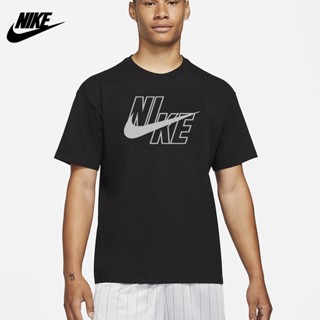 Nike เสื้อยืดคอกลม แขนสั้น พิมพ์ลายตัวอักษร Swoosh ทรงหลวม ขนาดใหญ่ สําหรับผู้ชาย 100%