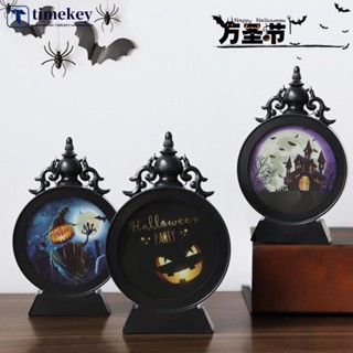 Timekey โคมไฟ LED รูปฟักทองผี น่ากลัว สไตล์เรโทร สําหรับตกแต่งบ้าน ปาร์ตี้ฮาโลวีน V2Z5 1 ชิ้น