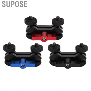 Supose Double Ball Head Mount Arm Expanded Bracket  Resist Corrosion Durable Anodized Adapter for Video Lights Small Displays