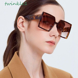 Twinkle1 แว่นตากันแดด กรอบใหญ่ เจลลี่สี UV400 โอเวอร์ไซซ์ เหมาะกับการพกพาเดินทาง ชอปปิ้ง สําหรับผู้หญิง