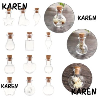 Karen จี้ขวดเปล่า สําหรับใส่เครื่องประดับ DIY 5 ชิ้น