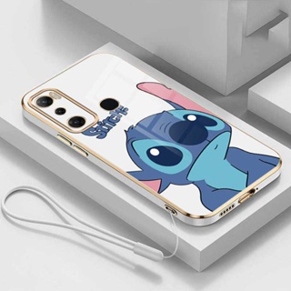 เคสโทรศัพท์มือถือ ซิลิโคนนิ่ม ขอบตรง ลายมอนสเตอร์ Stitch สําหรับ infinix Hot 12 Play NFC Hot12i 10 9 Play Note 8 10 Pro