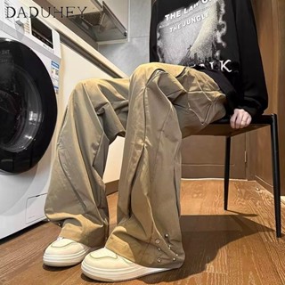 DaDuHey🔥 Mens Tide High Street Vibe Loose Track Pants 2023 Summer Drooping Straight Casual Pants