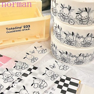 Norman เทปกาวซีล ลายตัวอักษร Pochacco ความหนืดสูง 100 ม. สําหรับปิดผนึกกล่องของขวัญ DIY