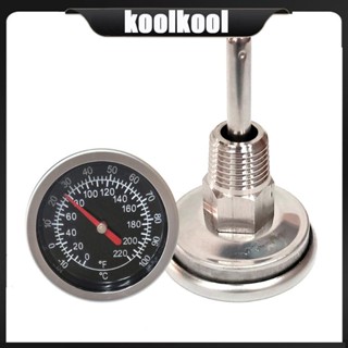 Kool Dial 1 4 NPT เครื่องวัดอุณหภูมิ ข้อต่อเกลียว สเตนเลส