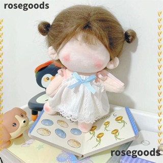 Rosegoods1 เสื้อผ้าตุ๊กตา ผ้าฝ้าย แฮนด์เมด หลากสี อุปกรณ์เสริม สําหรับตุ๊กตาไอดอล 10 ซม. 20 ซม.