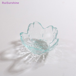 Ruisurshine ใหม่ จานแก้วใส่ซอส ไอศกรีม ผลไม้ ดอกซากุระ ขนาดเล็ก สไตล์นอร์ดิก ญี่ปุ่น