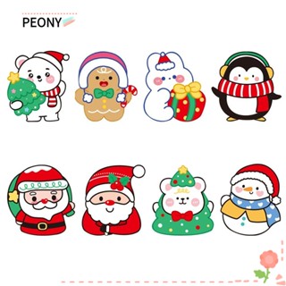 Peonypavilion การ์ดอวยพร ลายการ์ตูน Merry Christmas น่ารัก สําหรับตกแต่งวันหยุด 5 ชิ้น