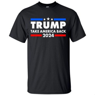 เสื้อยืด พิมพ์ลายโลโก้ Trump Take America Back 2024 สําหรับผู้ชาย