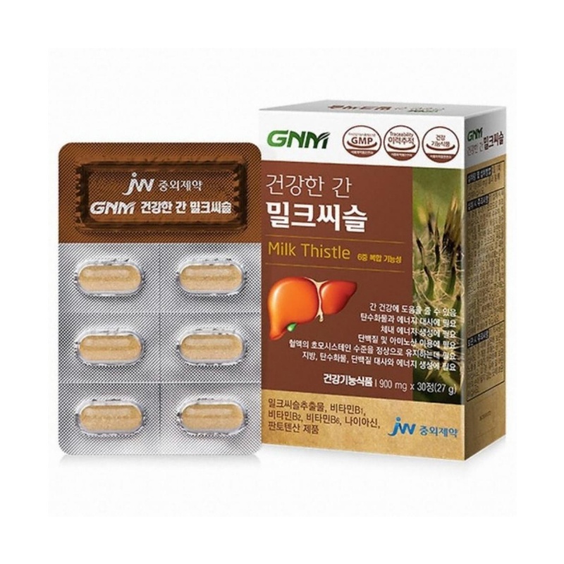 GNM Milk Thistle 30 Capsules / Liver Health / Silymarin / Vitamin B
