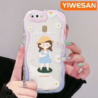 เคสโทรศัพท์มือถือ แบบใส ลายการ์ตูนเด็กผู้หญิงตัวเล็กน่ารัก สีครีม สําหรับ OPPO A12 A12s A5s A7 A11K