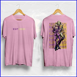 เสื้อยืดแขนสั้นลําลอง ทรงหลวม พิมพ์ลายอนิเมะ JoJos Bizarre Adventure Giorno Giovanna GP1 PG1