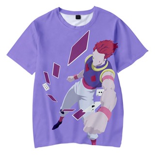 ใหม่ เสื้อยืดลําลอง แขนสั้น พิมพ์ลาย Hisoka T Anime Hunter X Hunter สไตล์ฮาราจูกุ สําหรับผู้ใหญ่