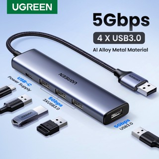 Ugreen อะแดปเตอร์ฮับ Usb3.0 TypeC เป็น 4 พอร์ต 5Gbps Usb3.0 สําหรับ Macbook Pro Air M1 PC