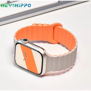 สายนาฬิกาข้อมือซิลิโคน แม่เหล็ก สําหรับ iwatch series 10 9 8 7 6 5 SE 4 3 45 44 42 41 40 49 38 มม.46 มม.42 มม.