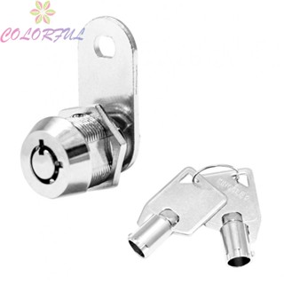 【COLORFUL】Cam Lock 17mm 2 Key 90 Degrees Desk Drawer For Enclosures Furniture Lock