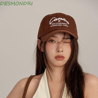 Desmondri หมวกเบสบอล ตัวอักษร อินเทรนด์ ฮิปฮอป เดินทาง ม่านบังแดด กลางแจ้ง สําหรับผู้ชาย ผู้หญิง หมวกกันแดด