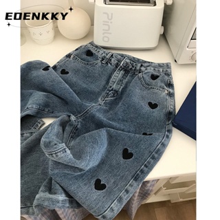 EOENKKY กางเกงขายาว กางเกงยีสน์ผู้หญิง ทรงหลวม ๆ ตรง Retro Hip Hop Pants 2023 NEW Style  ทันสมัย คุณภาพสูง ins Comfortable A27L0DZ 36Z230909