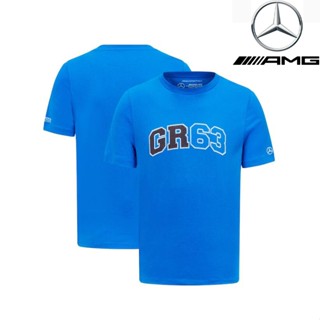 เสื้อกีฬาแขนสั้น ลายทีมแข่งขัน F1 Mercedes AMG Petronas F1 เหมาะกับฤดูร้อน สําหรับผู้ชาย และผู้หญิง 2023