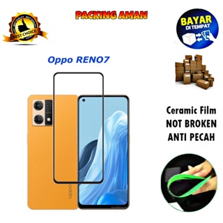 ฟิล์มกระจกนิรภัยเซรามิก ป้องกันรอยขีดข่วน แบบเต็มจอ สําหรับ Oppo Reno 7 4G