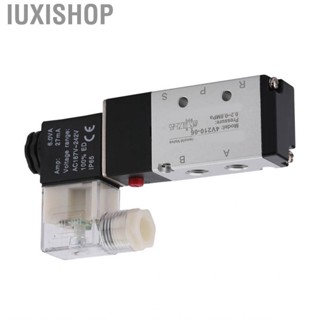 Iuxishop 2 Position 5 Way Solenoid Valve  Pneumatic Aluminium Alloy Stable Simple Installation Rugged for Replacement