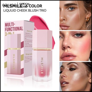 MLSMILE Liquid Blush Natural Moisturizing And Easy To Push Away Waterproof Eye Shadow Highlight Repair Facial Rouge Blush Cream Beauty Makeup -eelhoe