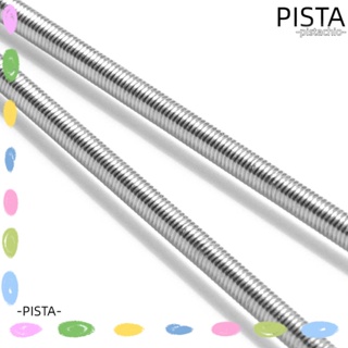 Pista สกรูเกลียว สเตนเลส 304 ยาว เกลียวขวา M6-1.0 สีเงิน ยาว 250 มม. 2 ชิ้น