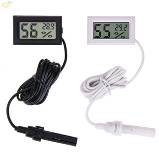【VARSTR】Embedded LCD Digital Temperature Hygrometer Humidity Gauge with Battery Included