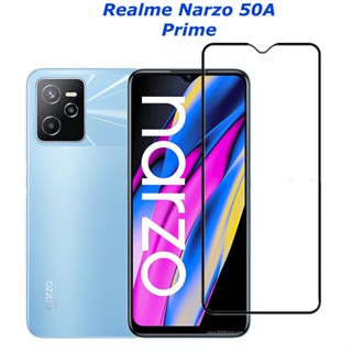 กระจกนิรภัย Realme Narzo 50A Prime แบบเต็มจอ ป้องกันรอยขีดข่วน